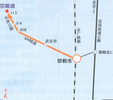 京娘湖路線(xiàn)圖