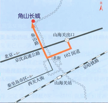 角山長(zhǎng)城路線圖