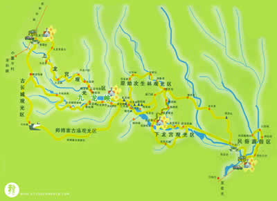 九龍峽導游示意圖